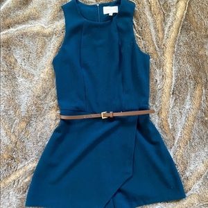 Blue romper with belt